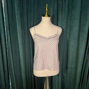 Aerie Pink and Blue Diamond Camisole